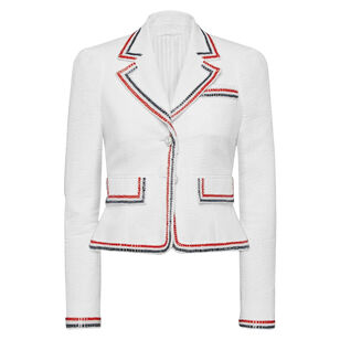 Sculpted Shoulder Cropped Jacket