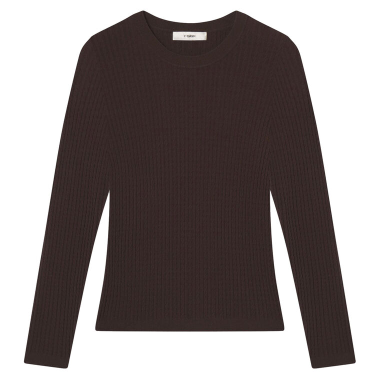 The Fine Cable Sweater image number null