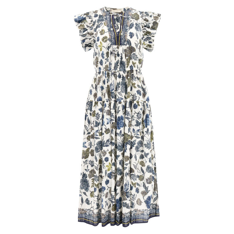 Kairi Flutter Sleeve Midi Dress image number null