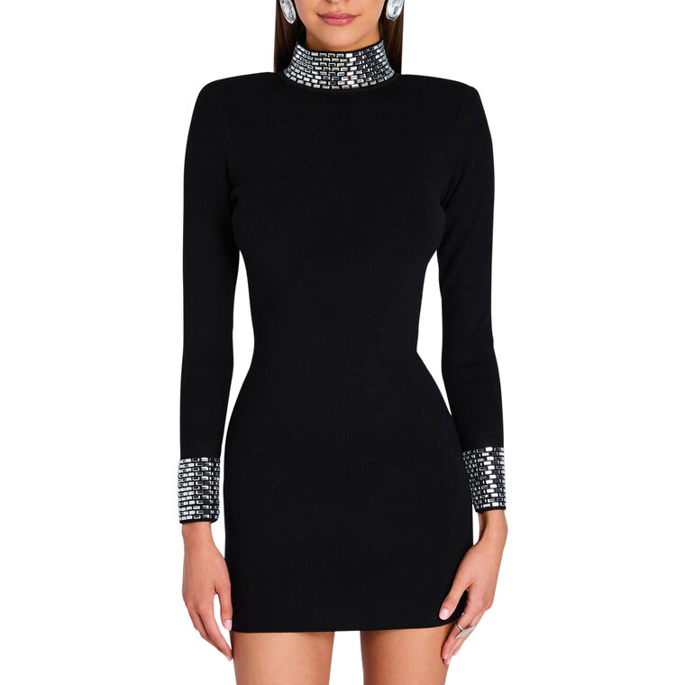 Corinth Long Sleeve Embellished Mini Dress image number null