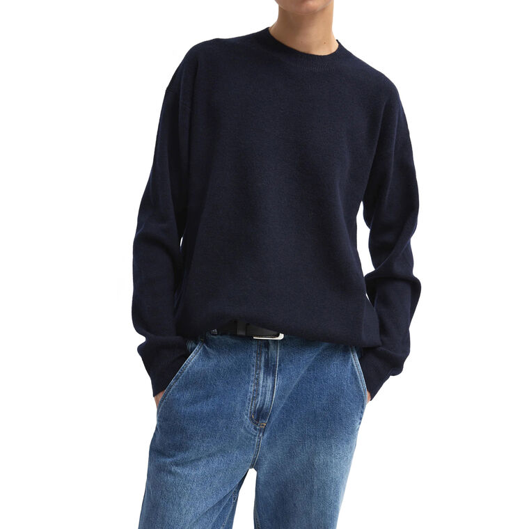 Anna Merino Wool Hole-At-Back Pullover image number null