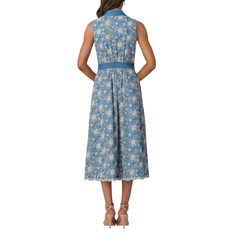 Kendra Sleeveless Belted Midi Dress image number null
