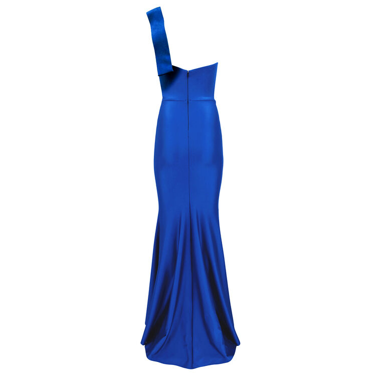 One-Shoulder Stretch Jersey Gown image number null