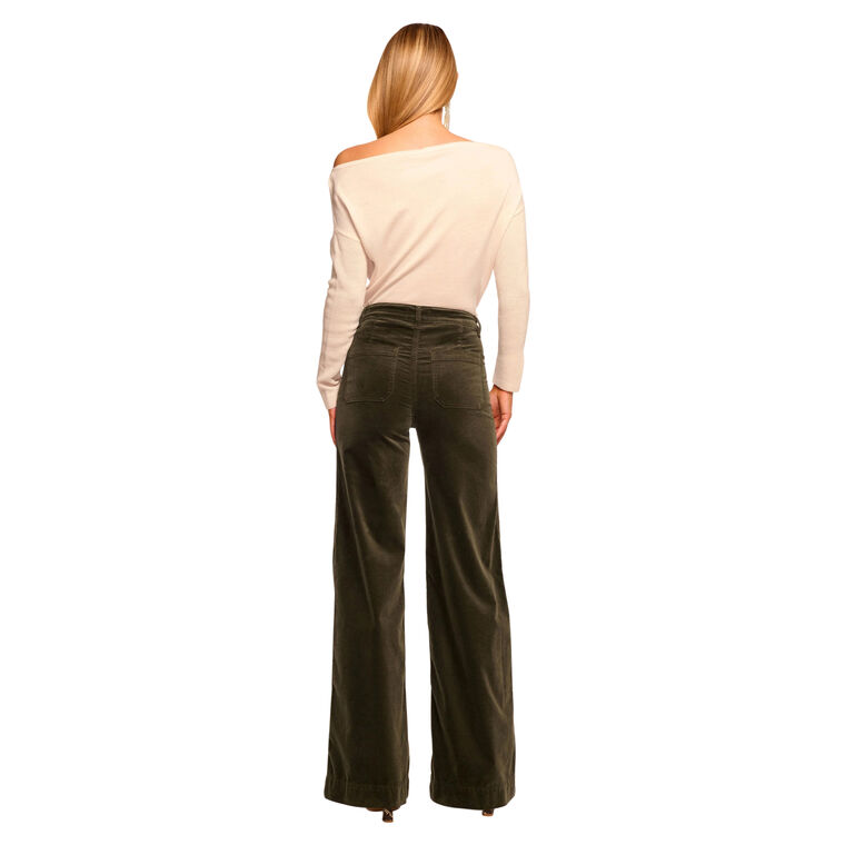 Cindy Velvet Wide Leg Jean image number null
