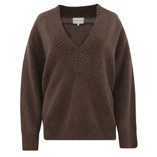Sage Deep V-Neck Sweater