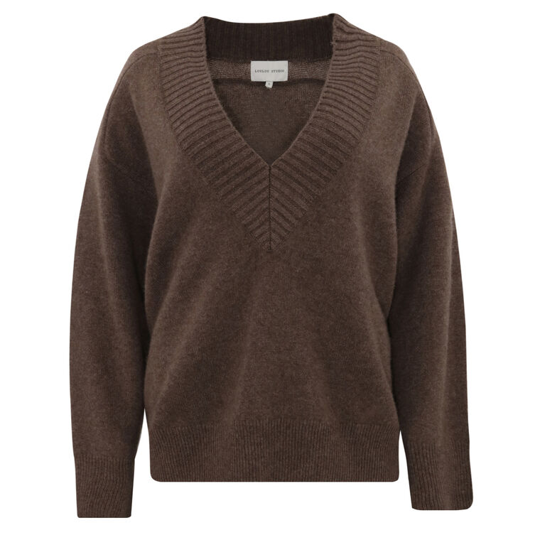 Sage Deep V-Neck Sweater image number null