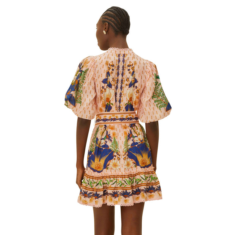 The Dream Garden Beaded Belt Mini Dress image number null