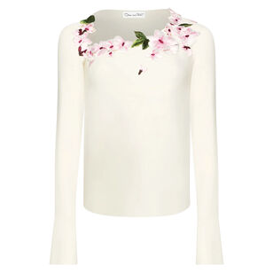 Cherry Blossom Embroidered Blouse