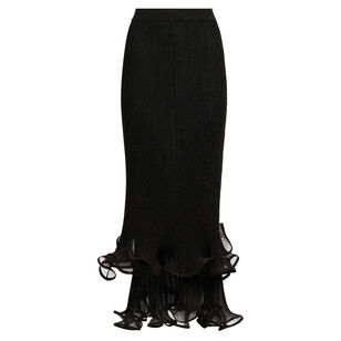 Agata Ruffle Knit Midi Skirt