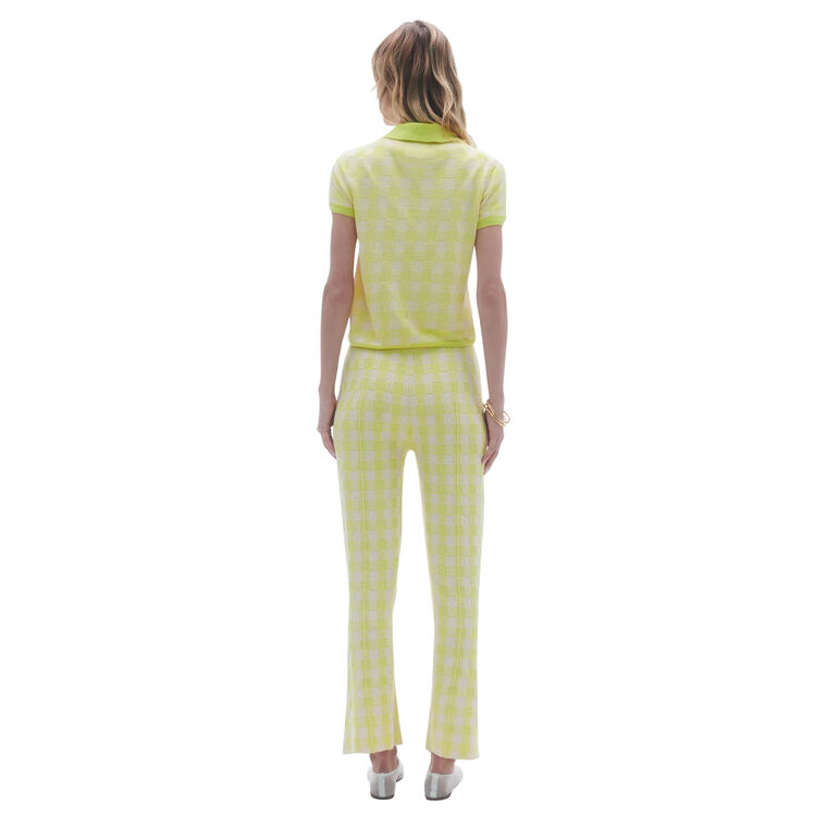 Gingham Shrunken Short Sleeve Polo image number null