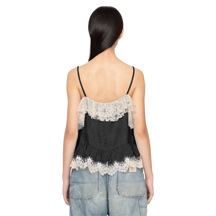Ethel Solid Camisole Top With Lace Detail image number null