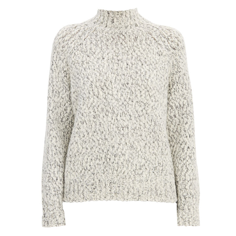 Italian Marled Wool-Blend Turtleneck Sweater image number null