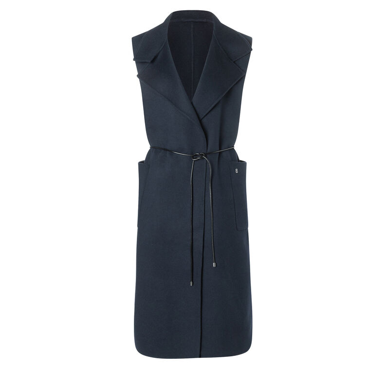Megan Sleeveless Double-Face Wool Vest image number null