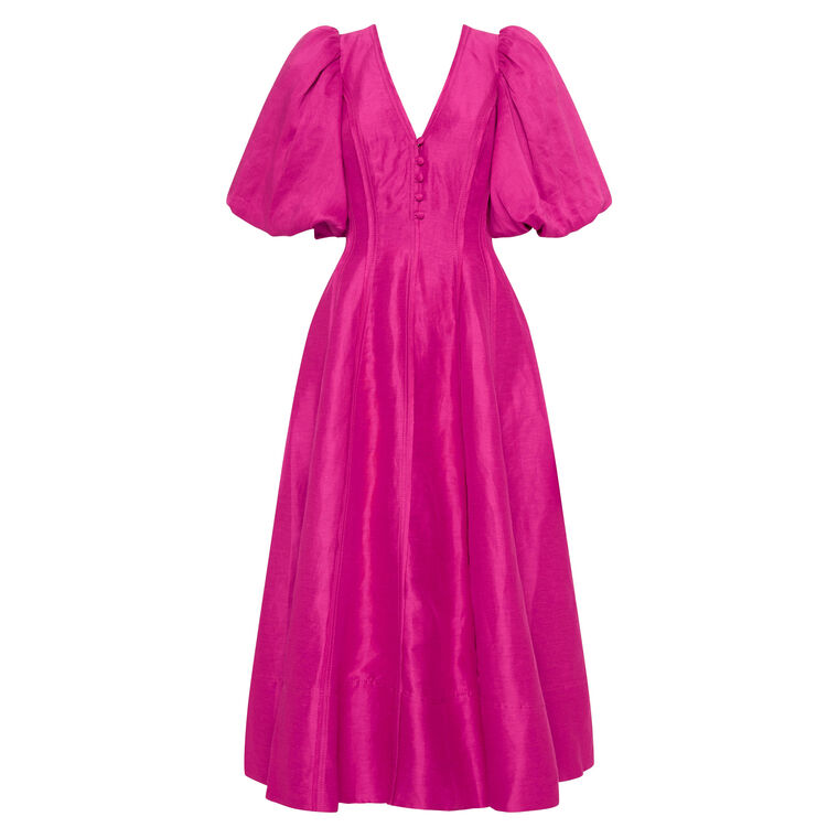 Dusk Puff Sleeve Midi Dress image number null