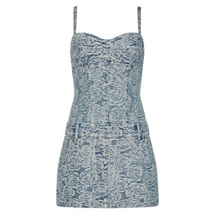 Lupita Sleeveless Denim Skort Romper