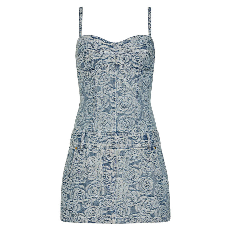Lupita Sleeveless Denim Skort Romper image number null