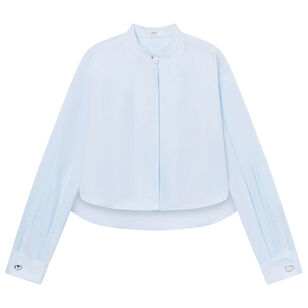 Kat Cropped Cotton Twill Top