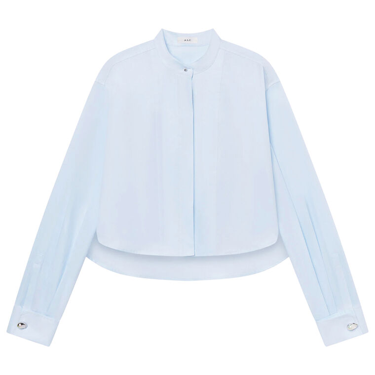 Kat Cropped Cotton Twill Top image number null