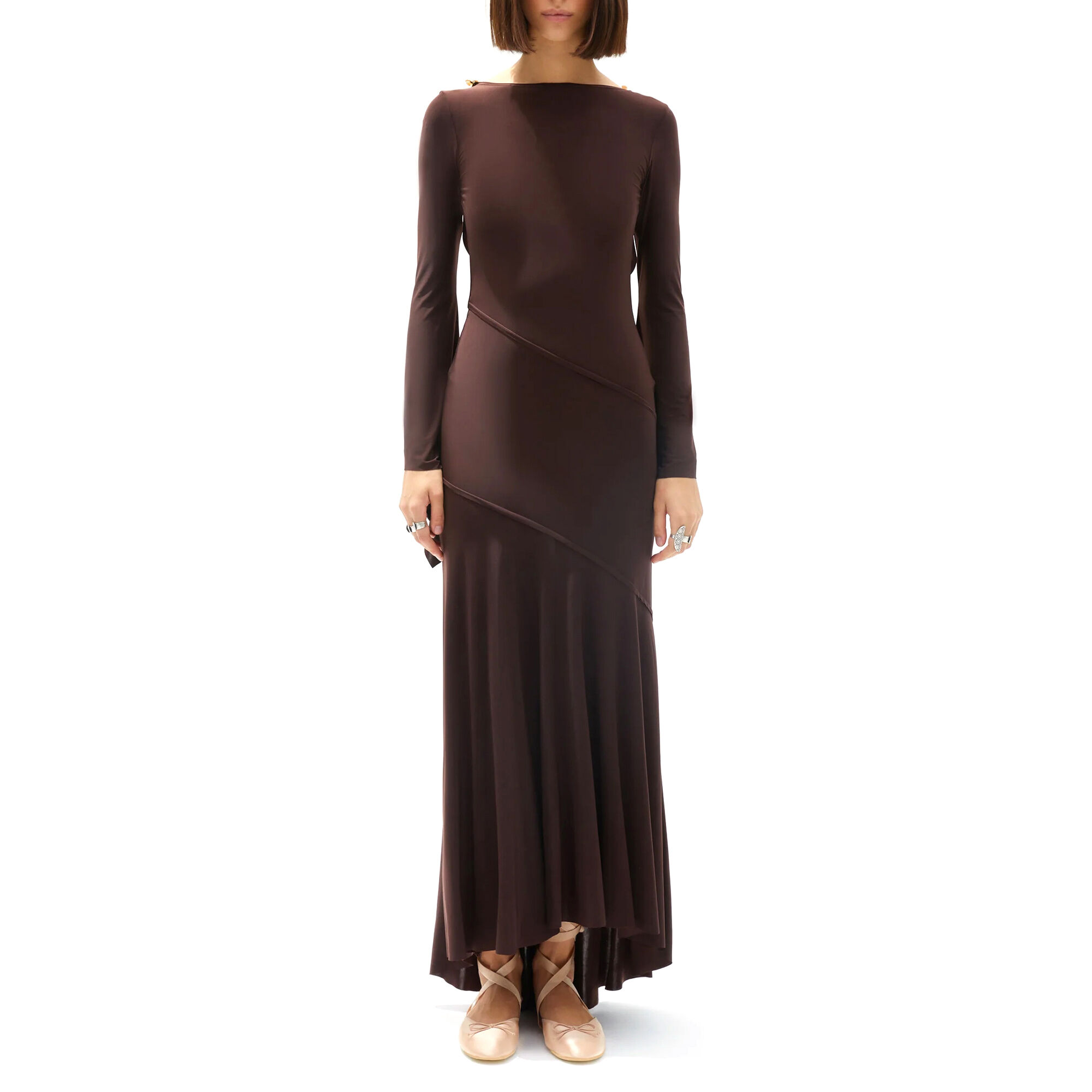 Alin Open Back Maxi Dress With Crochet Detail