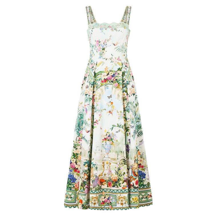 Sleeveless Fit And Flare Midi Dress image number null