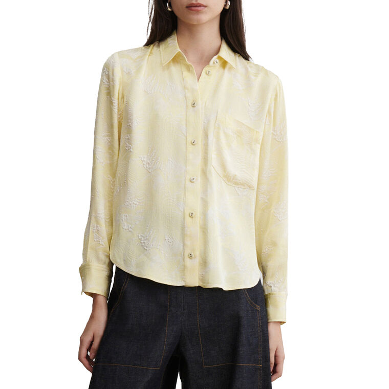 Vie Long Sleeve Button-Up Top image number null