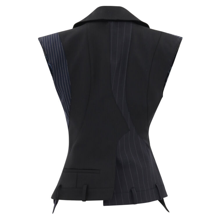 Deconstructed Sleeveless Jacket image number null