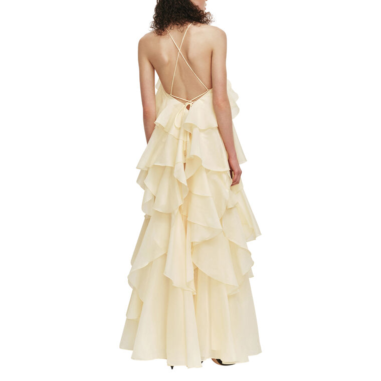 Pandorea Sleeveless Halterneck Layered Maxi Dress image number null