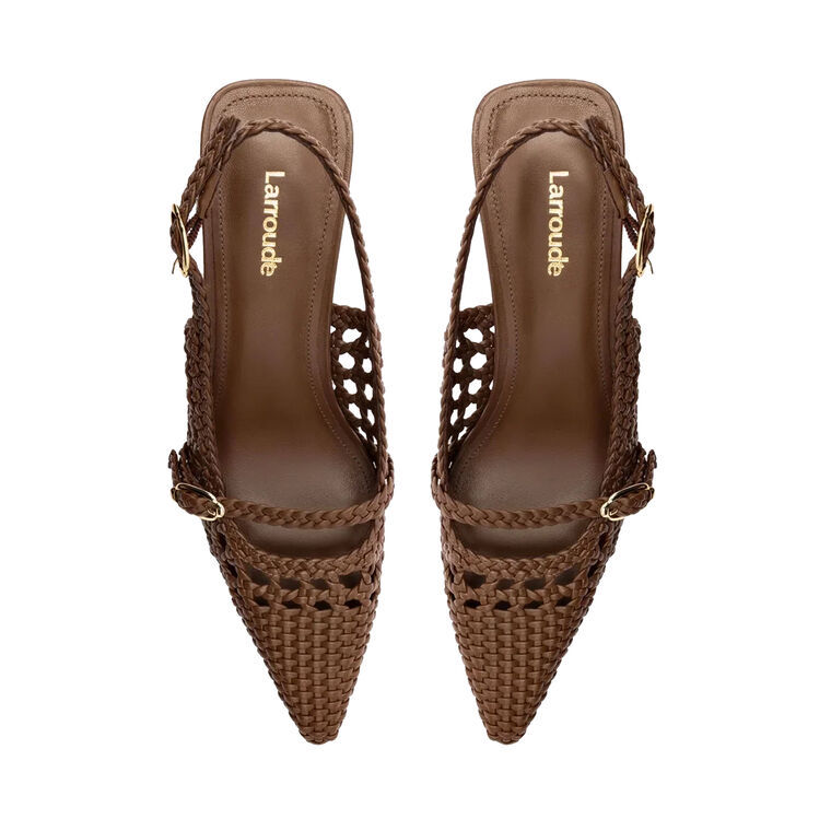 Ines Macrame Mid Heel Sling-Back Pump image number null