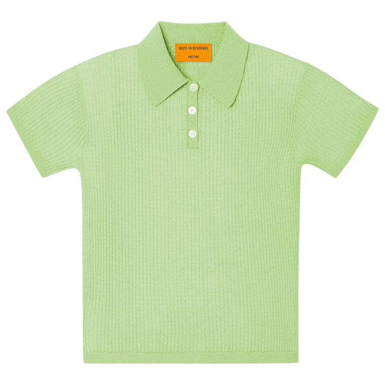 Shrunken Short Sleeve Polo In Cashmere image number null