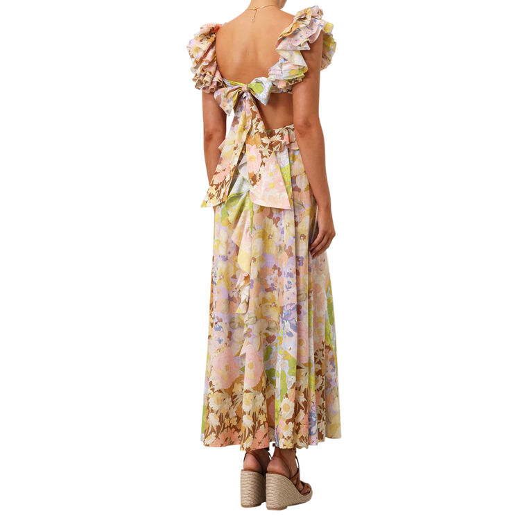 zimmermann pop ruffle sleeve midi dress Pop Ruffle Sleeve Midi Dress