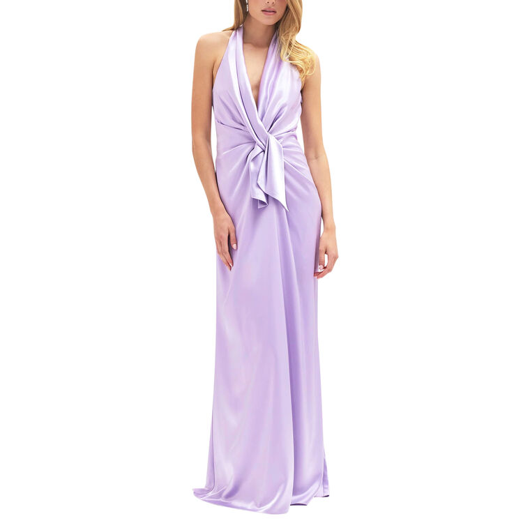 Ava Sleeveless Satin Gown image number null