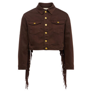 Koda Fringe Cropped Jean Jacket
