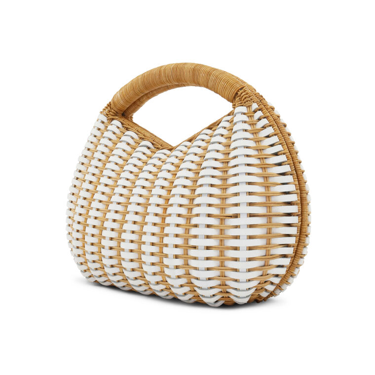 Skye Wicker Top Handle Bag image number null