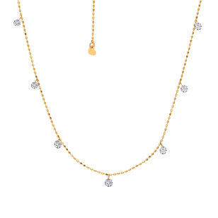 Tiny Floating Diamond Necklace