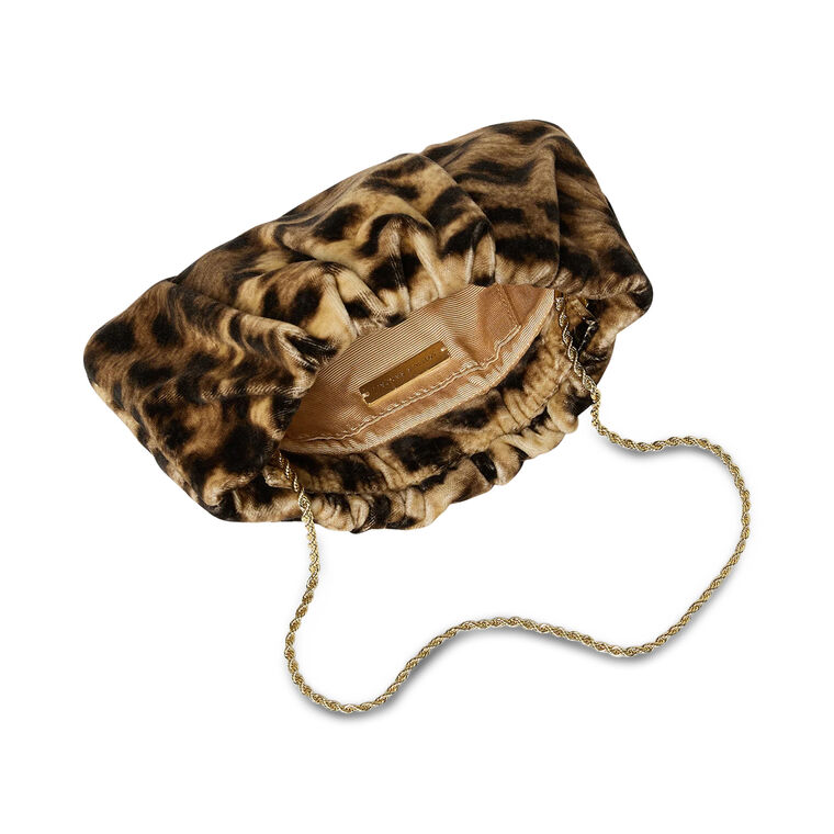 Serena Gathered Velvet Clutch image number null