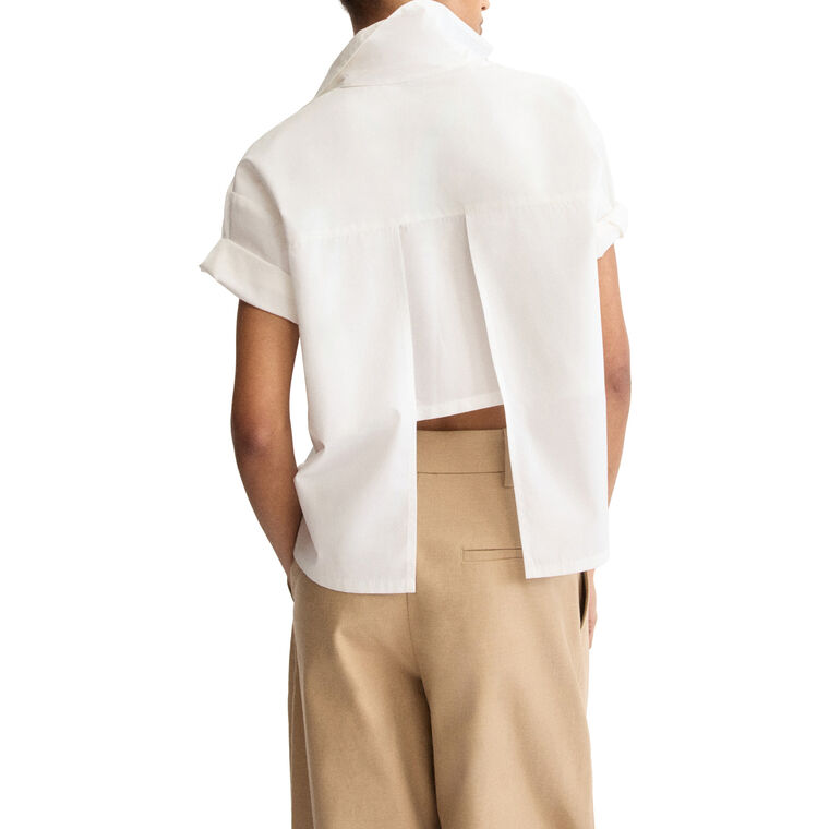 Clark Short Sleeve Split Back Button-Up Top image number null