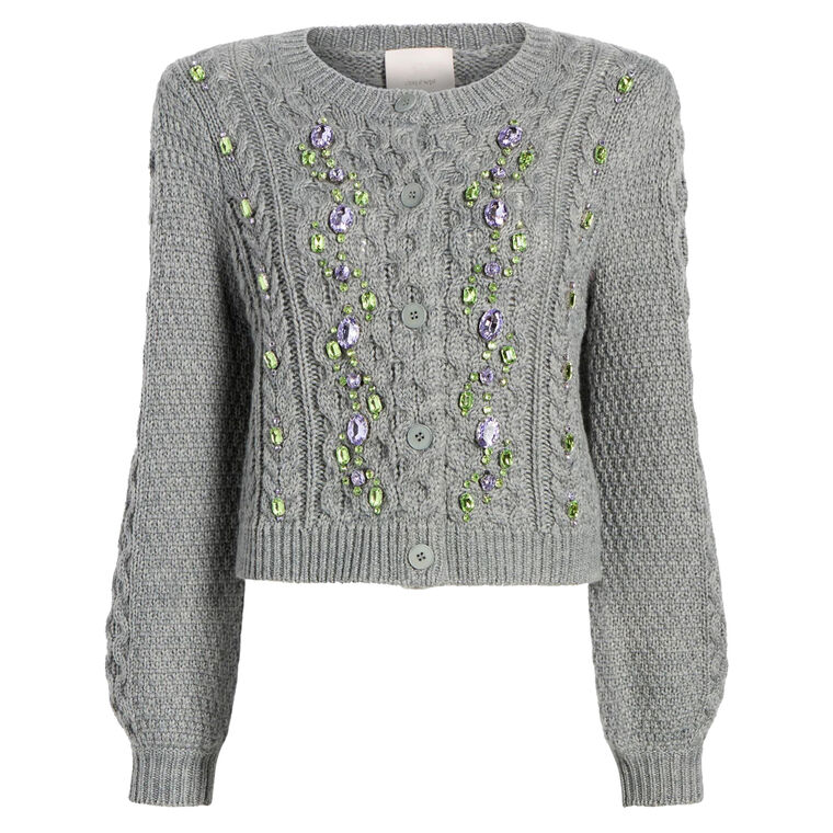 Joelle Embellished Cable Cardigan image number null