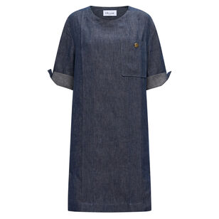 Nadege Short Sleeve Linen Mini Dress
