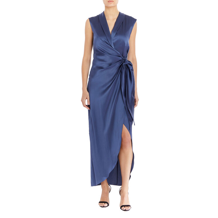 Clara Silk Tie-Waist Maxi Dress image number null