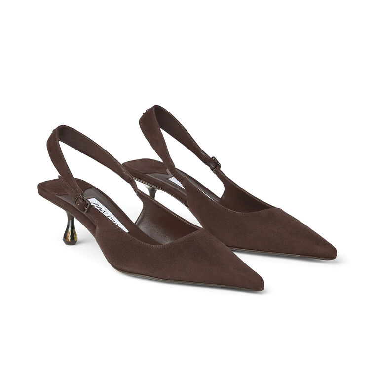 Amel 50mm Suede Slingback Pump image number null