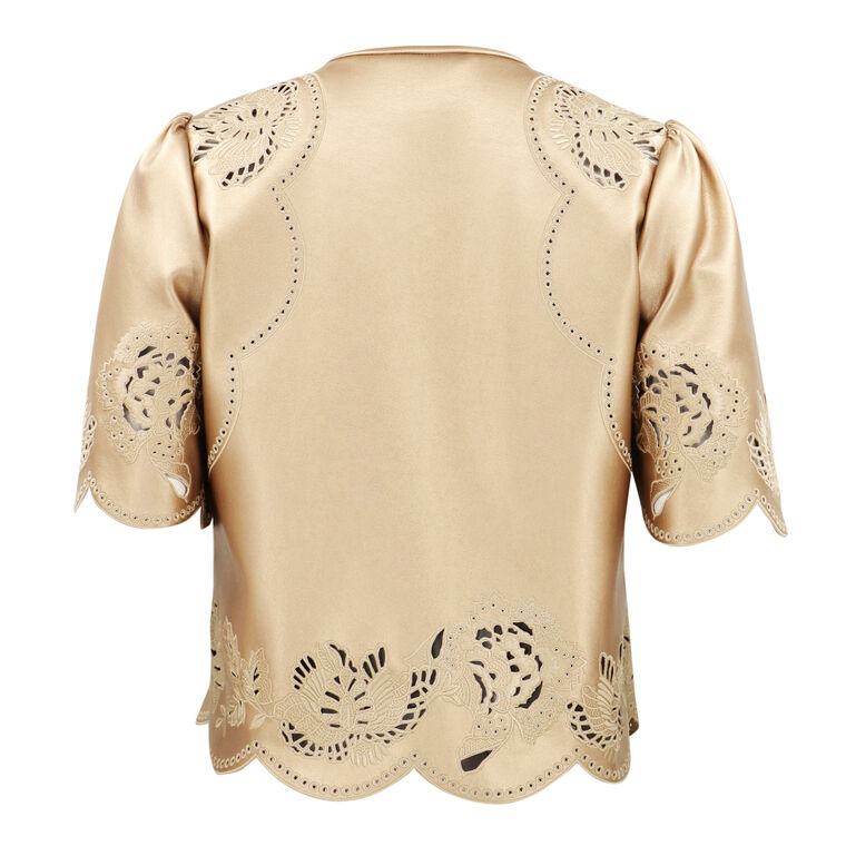 Daria Short Sleeve Laser Cut Jacket image number null