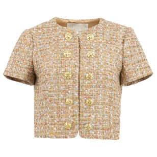 Tessa Metallic Tweed Top