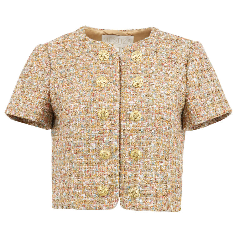 Tessa Metallic Tweed Top image number null