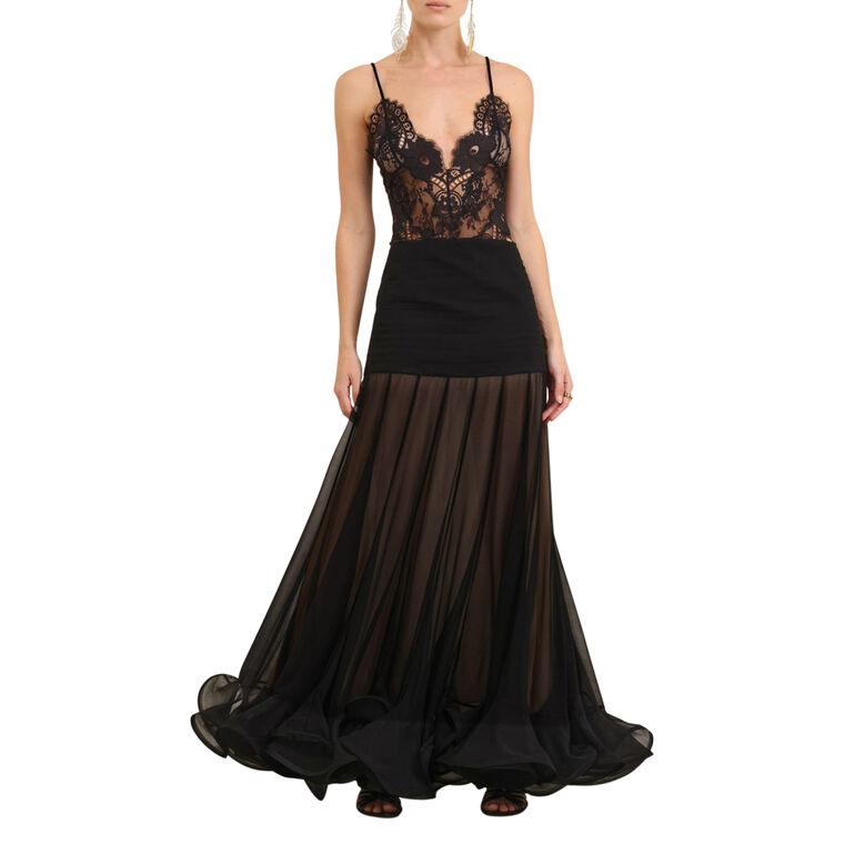 Illustration Flounce Maxi Skirt image number null