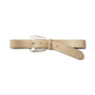 Arch Resin-Buckle Suede Belt