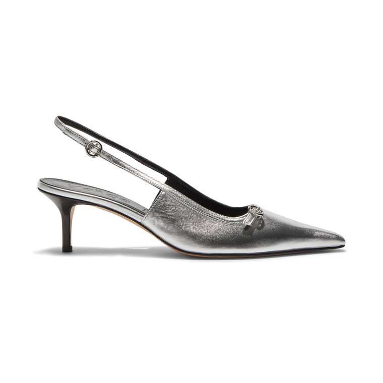 Saba Leather Pointed Toe Slingback Pump image number null