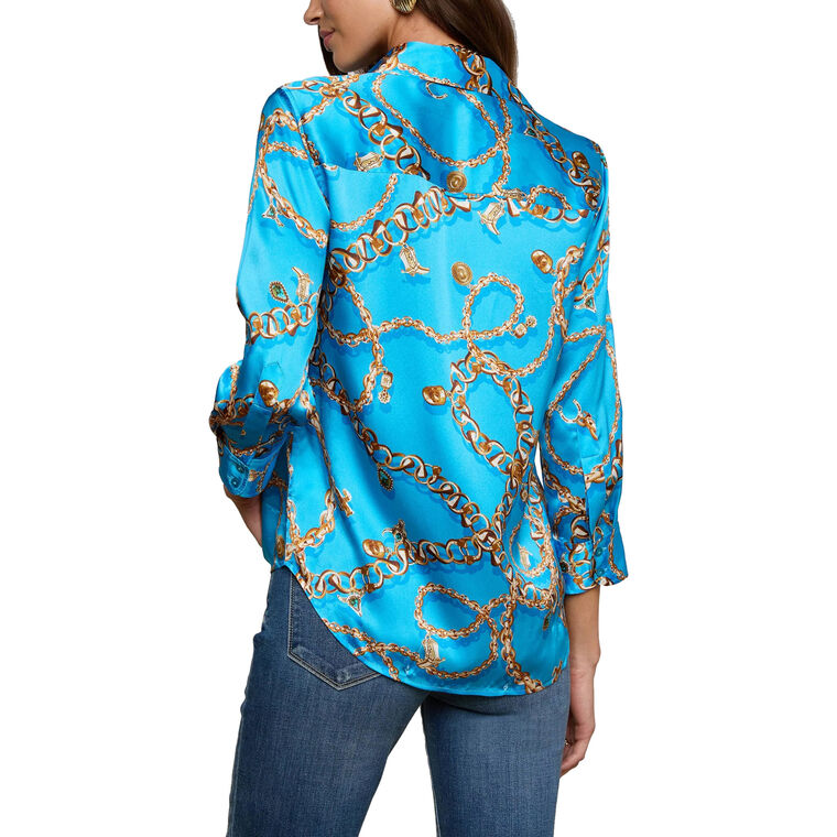 Dani 3/4 Sleeve Silk Blouse image number null