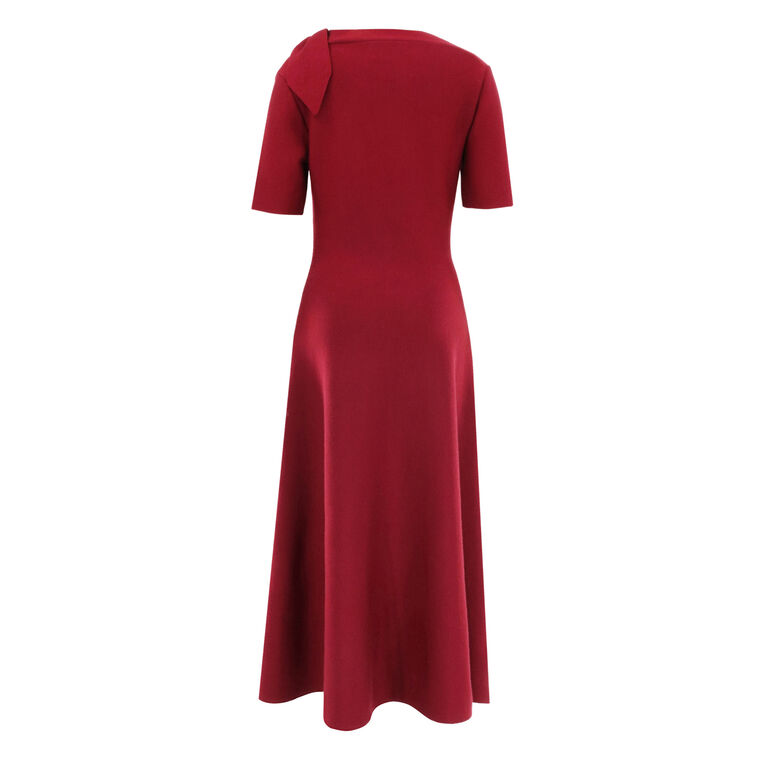 Tie Neck Knit Dress image number null