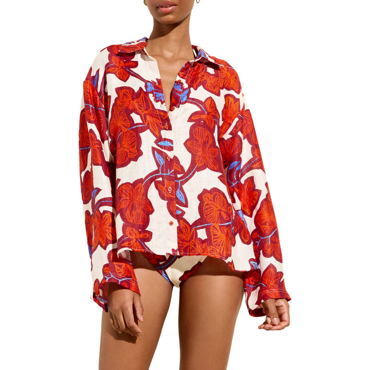 Nico Long Sleeve Oversized Beach Shirt image number null