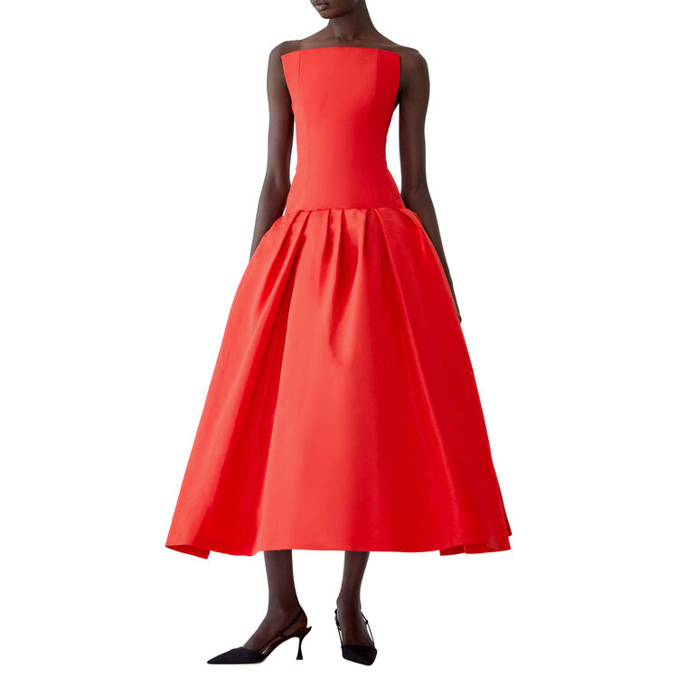 Strapless Straight Neck Gown image number null